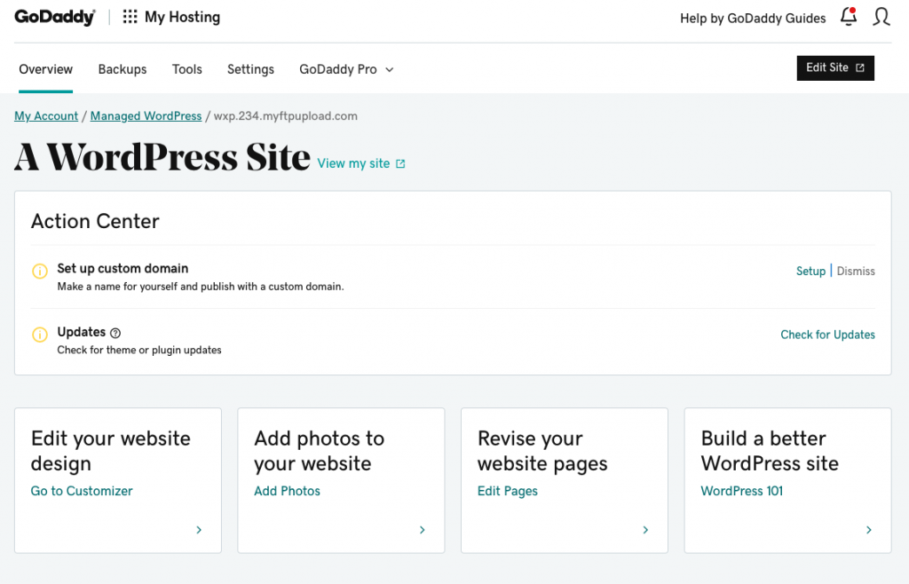 GoDaddy WordPress Web Hosting Overview | AnitaM