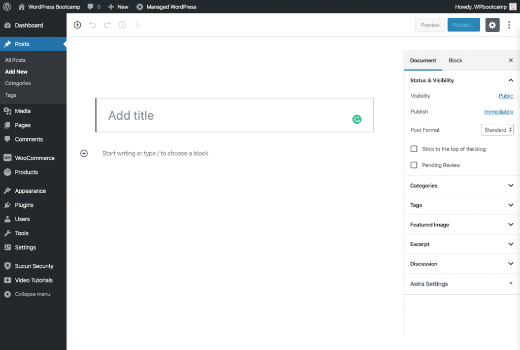Add New WordPress Post | AnitaM
