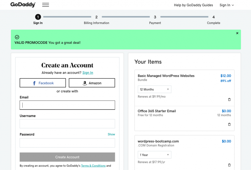 GoDaddy Checkout Page | AnitaM
