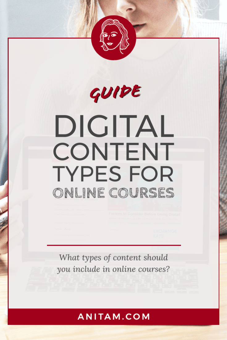 Digital Content Types For Online Courses | The Course Creator