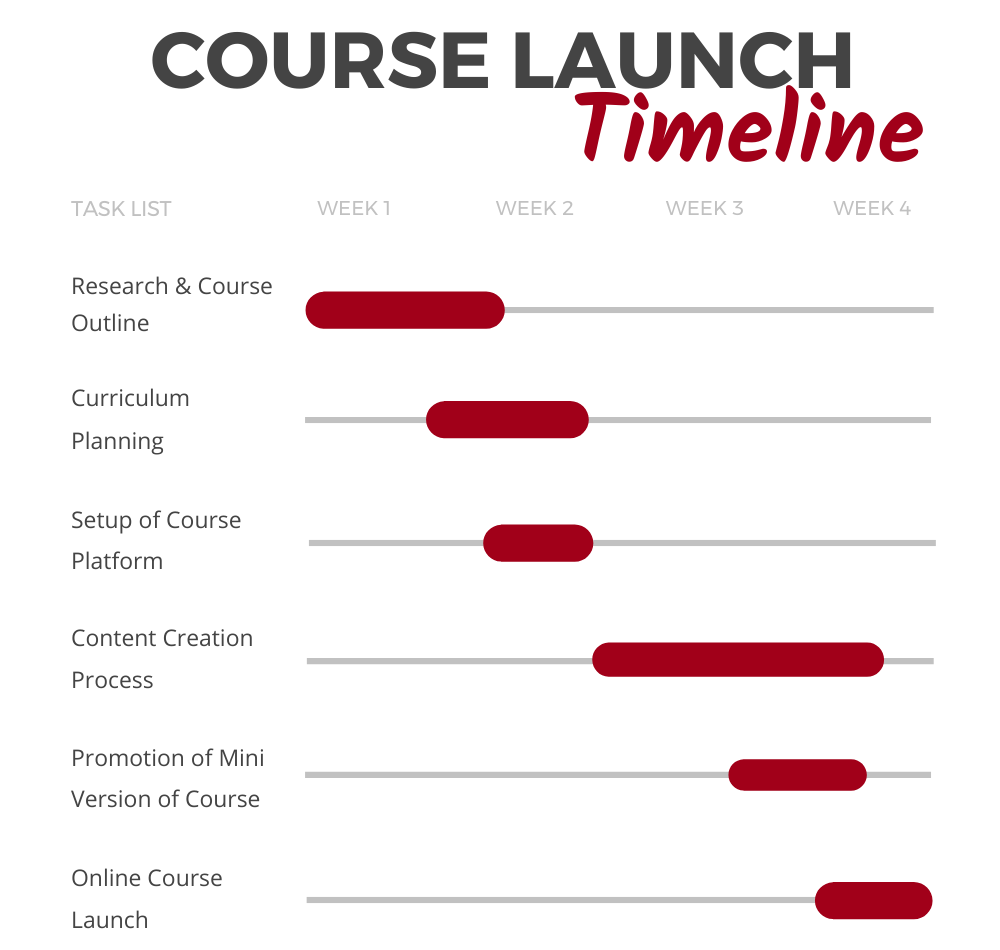 Course Launch Timeline | AnitaM